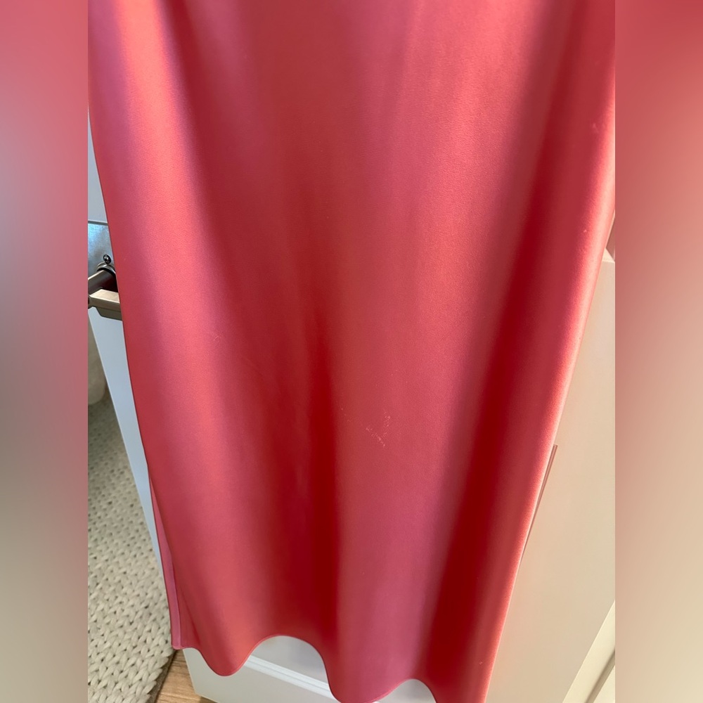 Anna October Angela Satin Buster Midi Dress In Pink - Picture 7 of 7